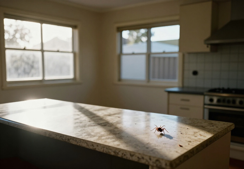 Termite damage in a Bass Hill home before treatment